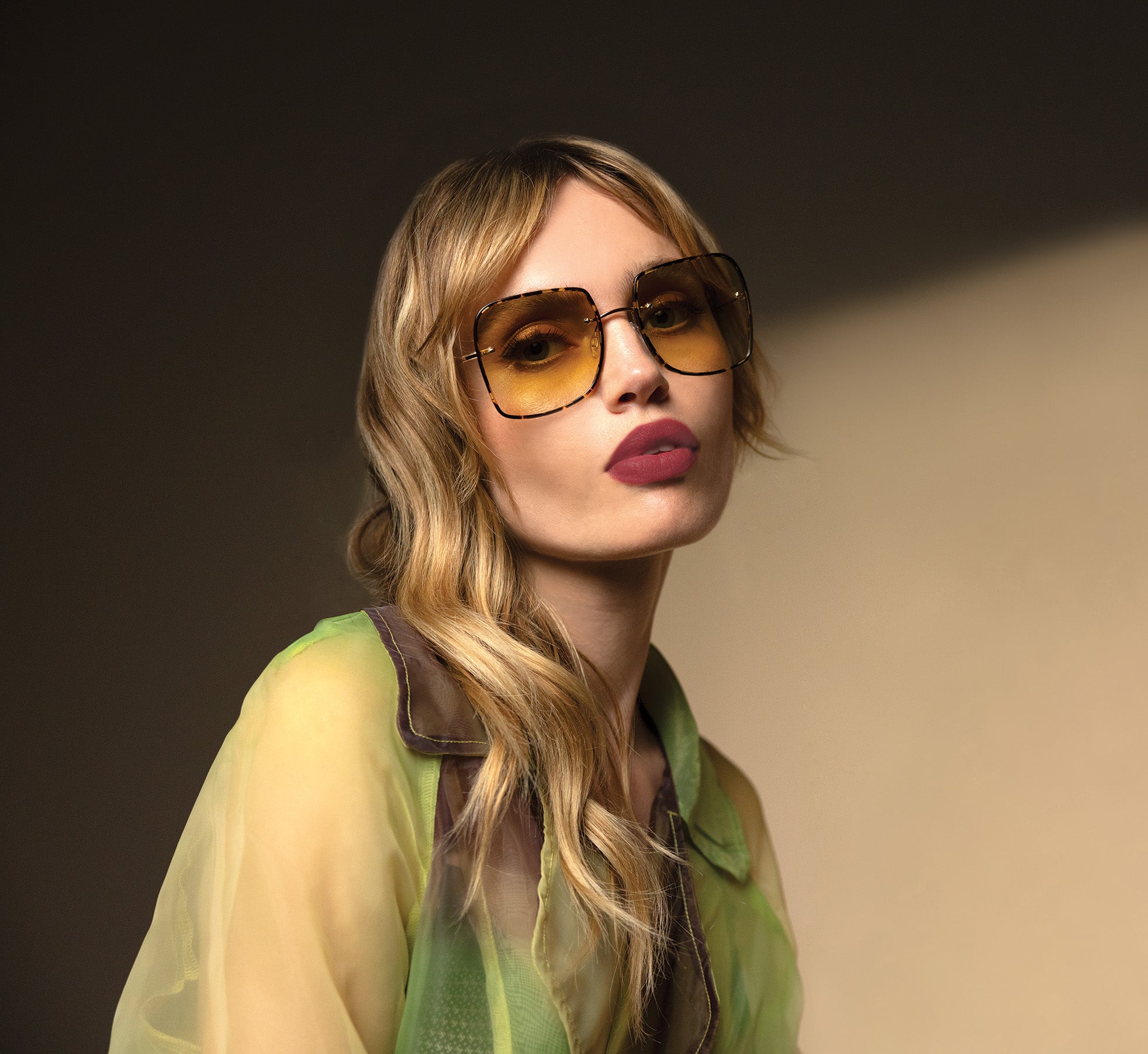 hirokoponシーグラスアートno.105 Sharona Rimless Sunglasses - Women's Luxury Frames